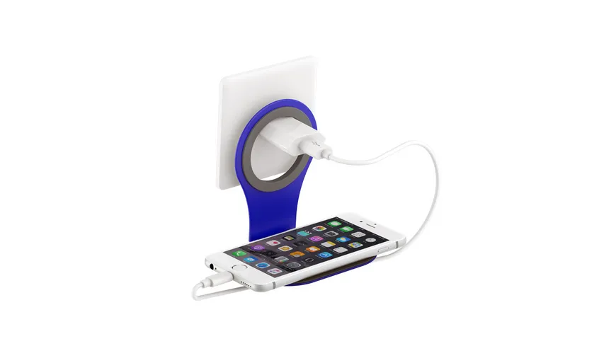 Xlayer Halterung Colour Line Steckdosenhalterung Blue