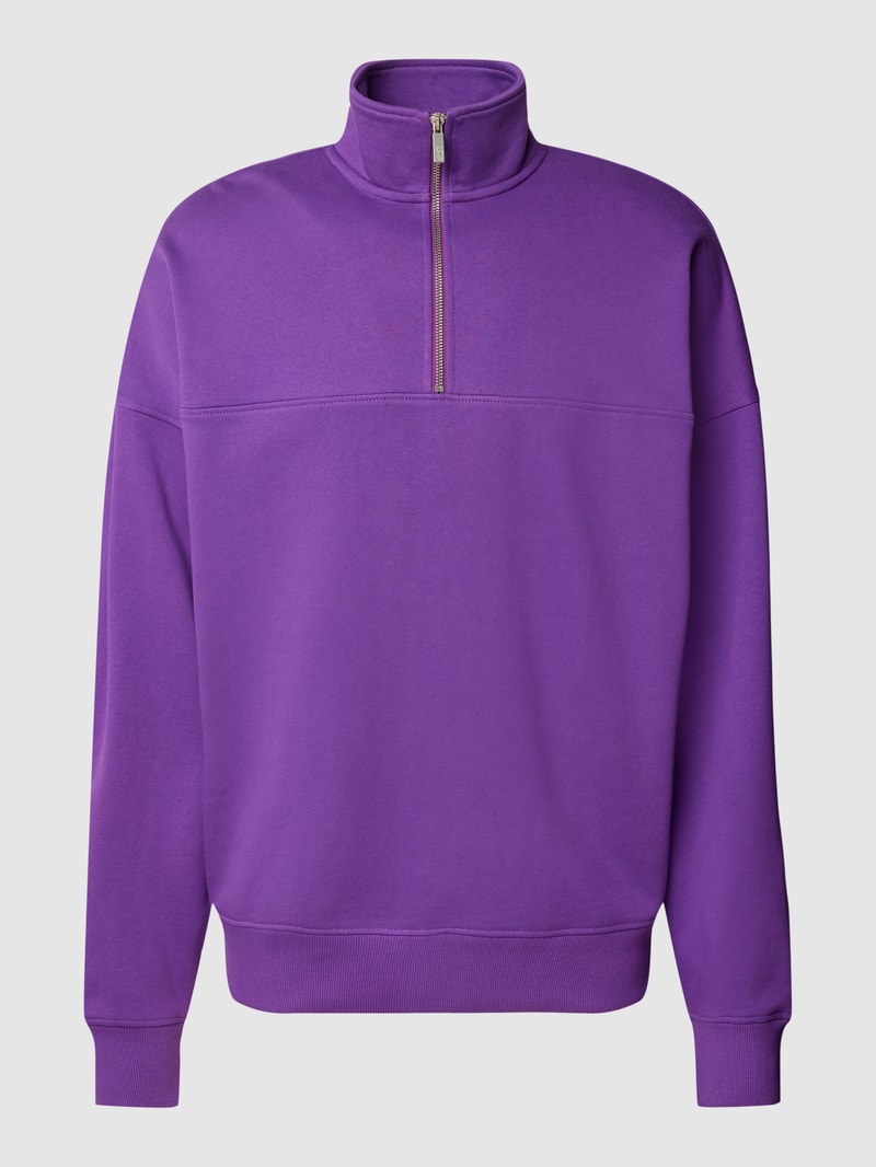 Sweatshirt mit Stehkragen in violett