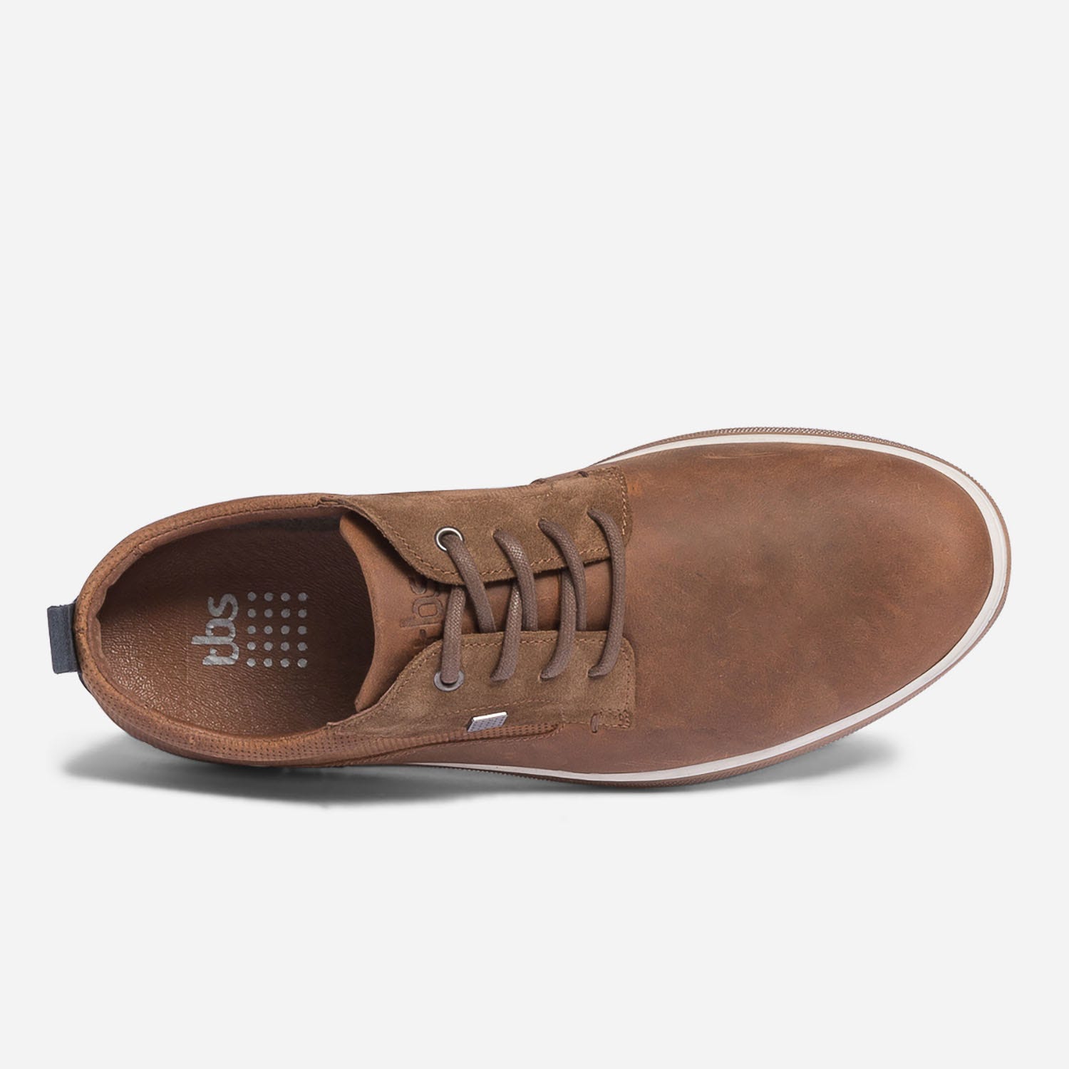 Derby confort TBS cognac en cuir velours