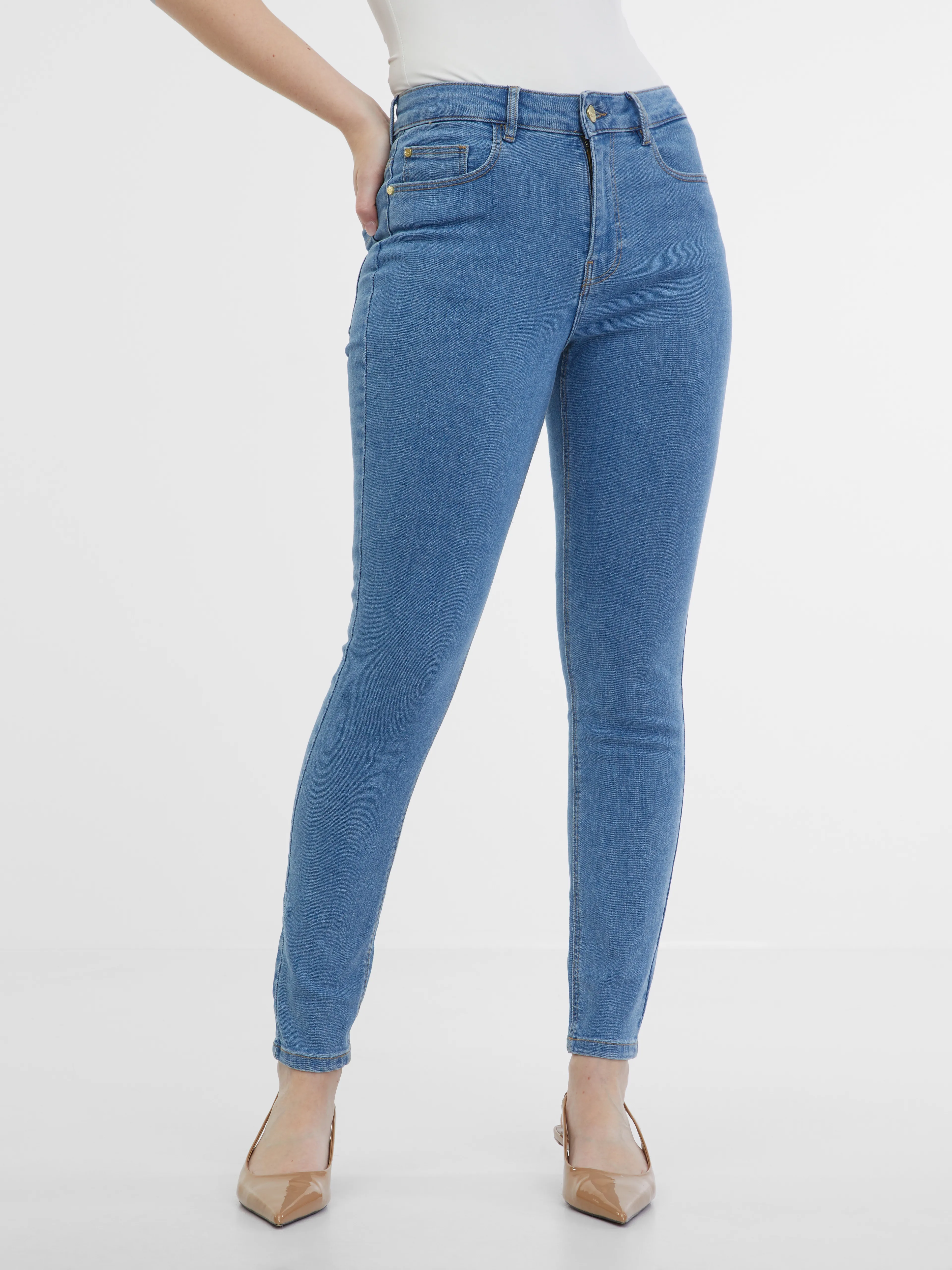 Hellblaue Damen Skinny Fit Jeans ORSAY