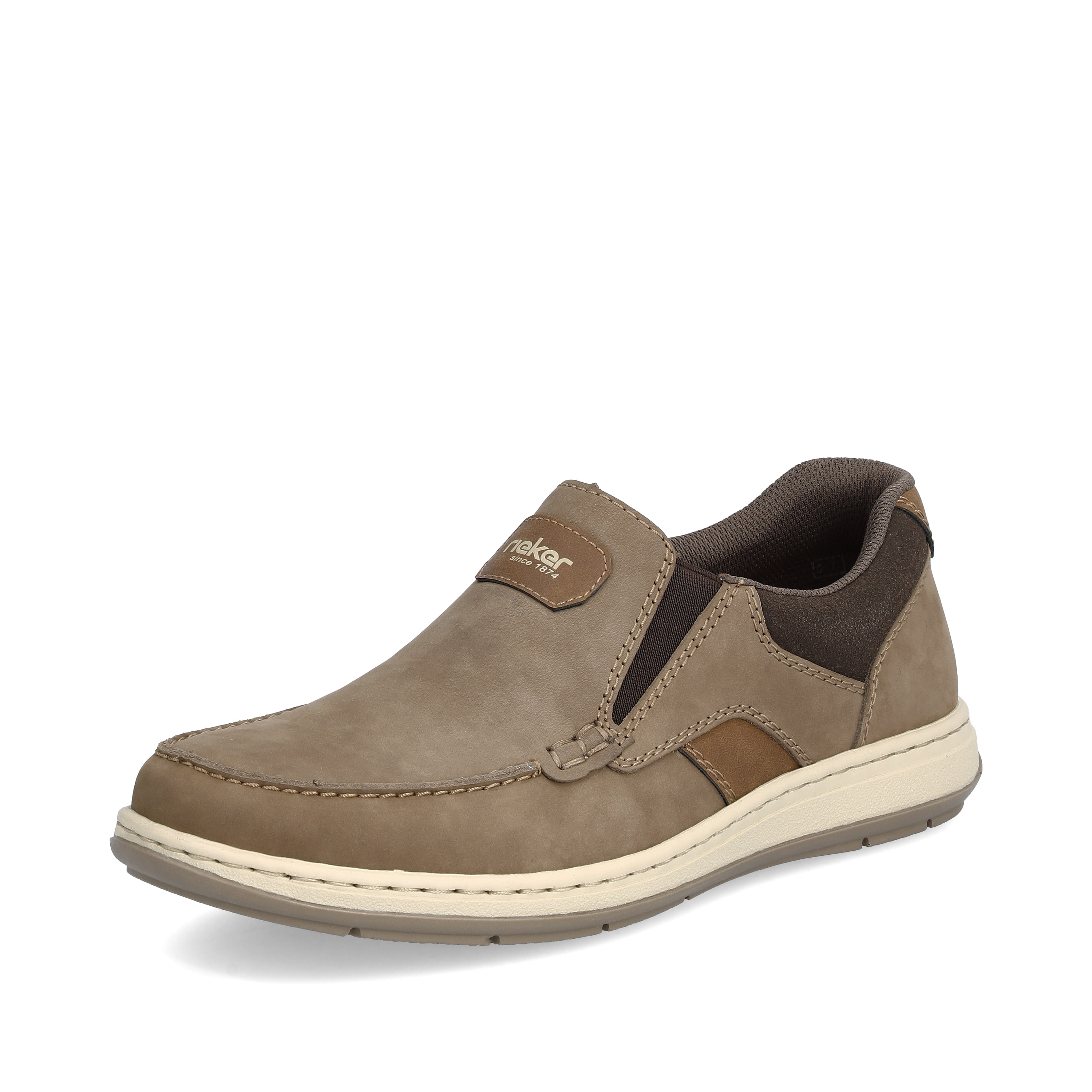 Rieker Herren Slipper braun-beige