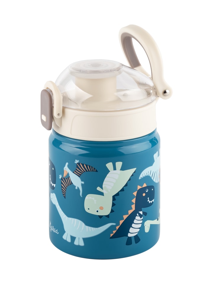Sigikid Edelstahl-Trinkflasche Kindermotiv Dino, 400ml in blau günstig kaufen onesize