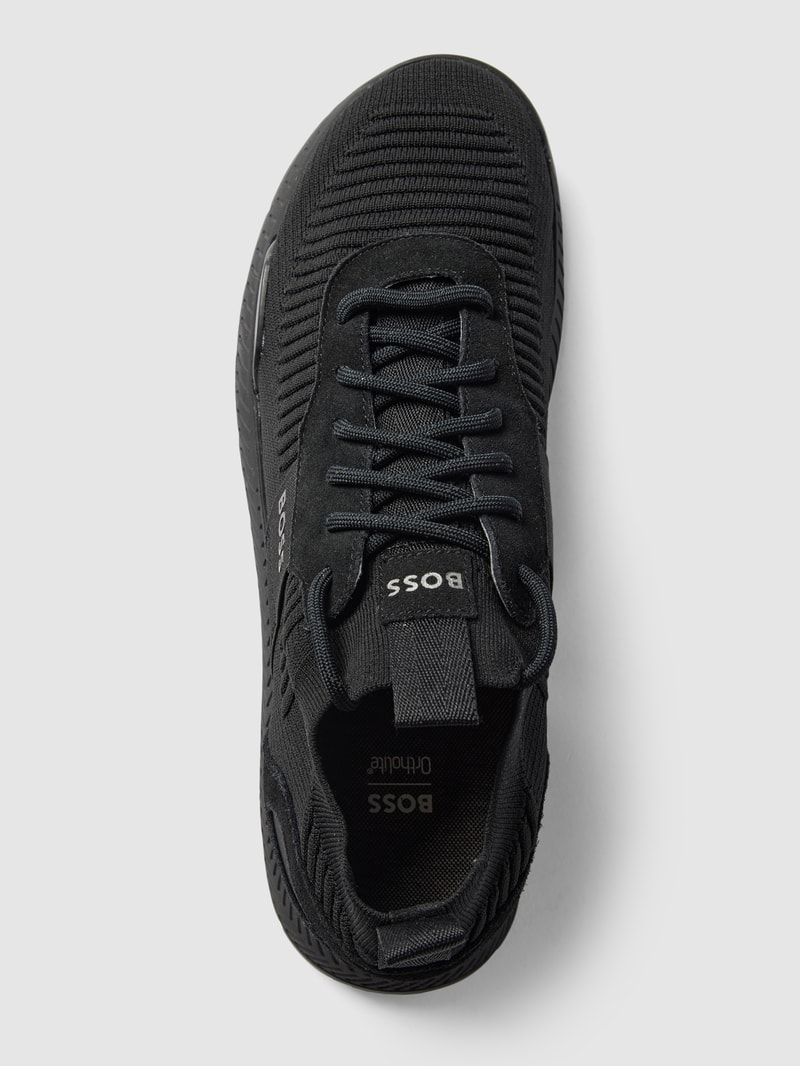 Sneaker mit Label-Details Modell 'Titanium_Runn' in schwarz