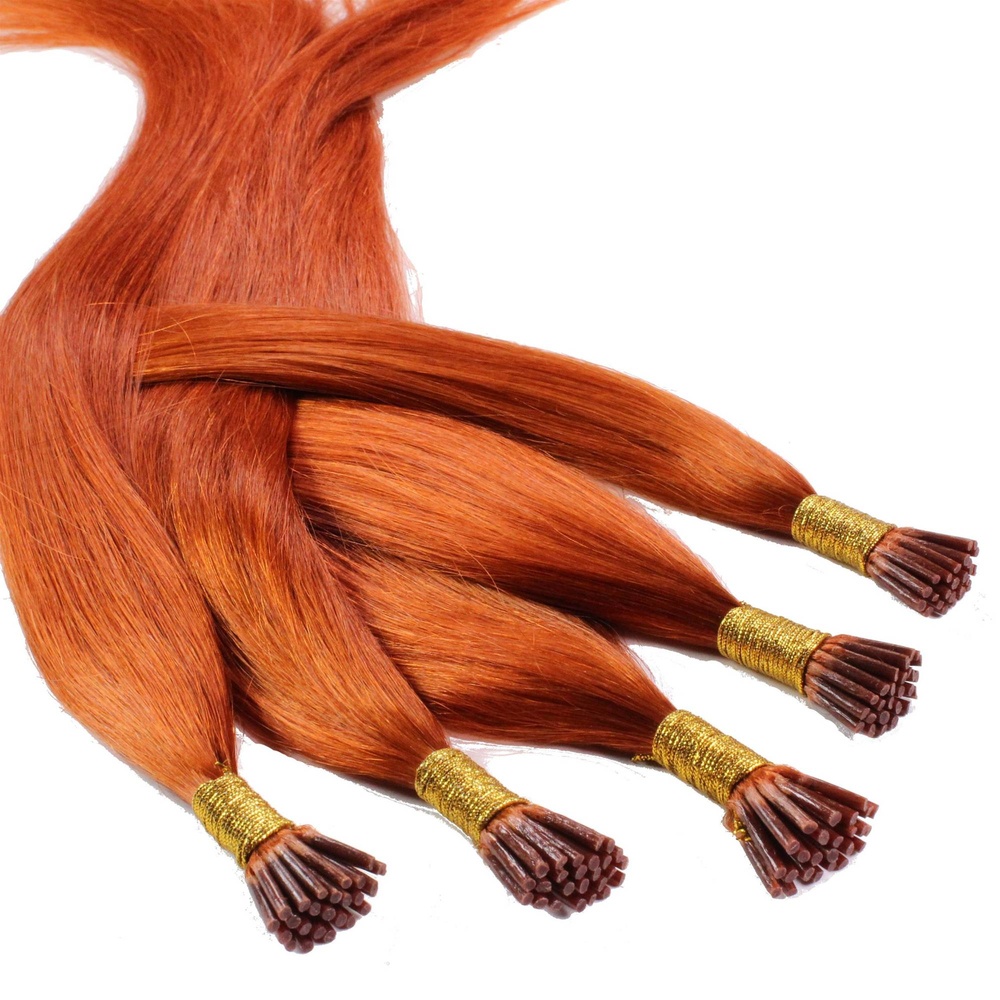 hair2heart Extensions à froid cheveux naturels #130 Rouge cuivré 1g extensions