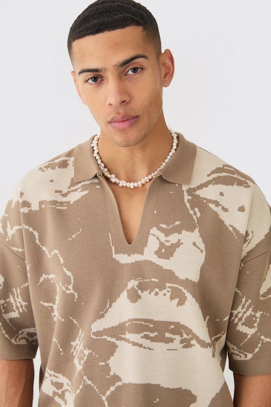 Kastiges Oversize Poloshirt