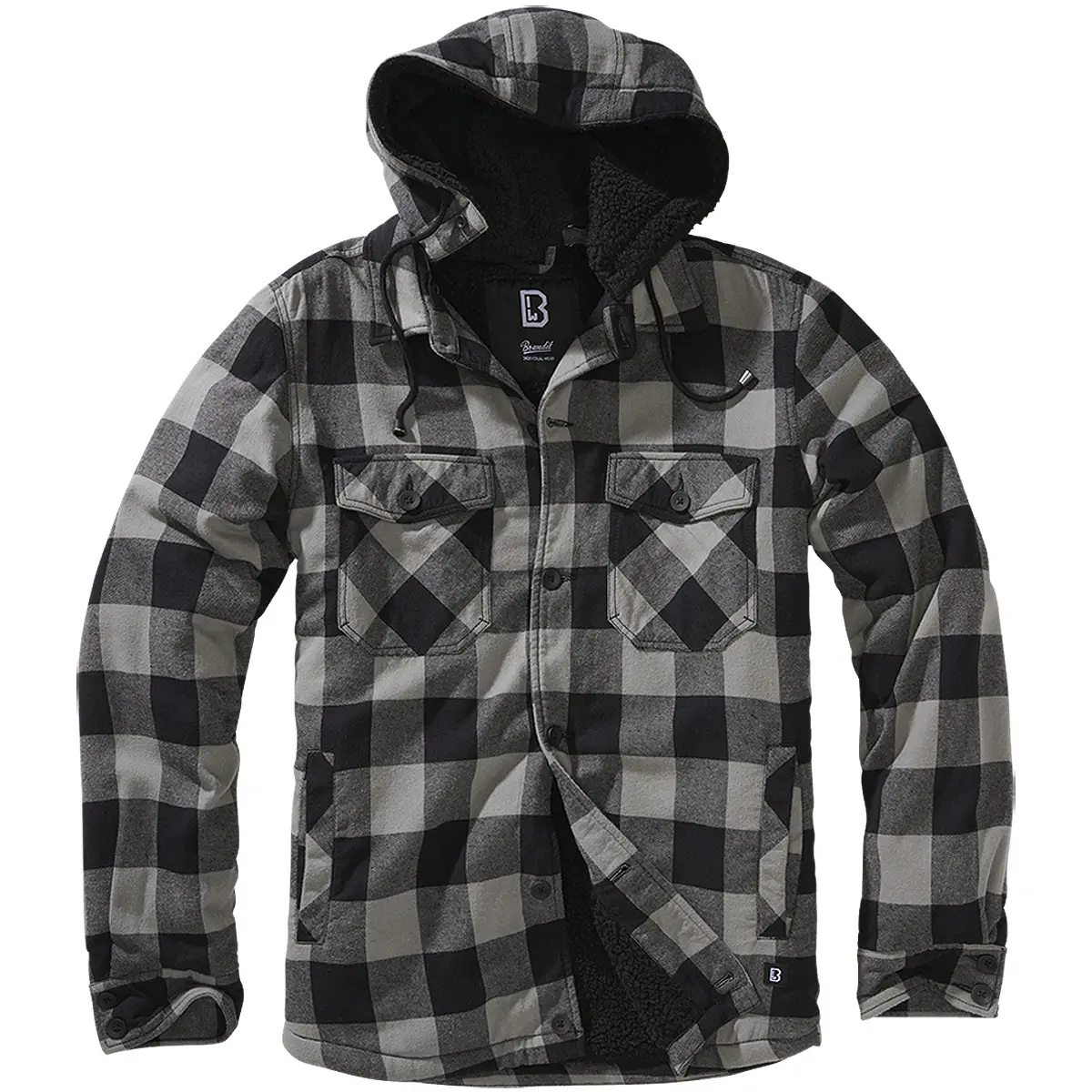 Hooded Lumberjacked schwarz-anthrazit