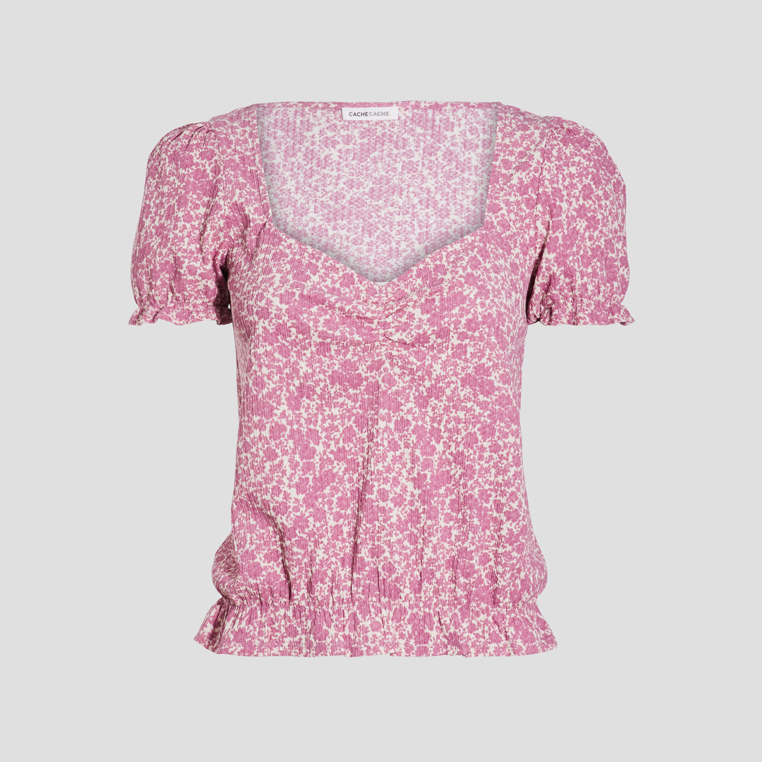 T-shirt manches courtes blanc femme | Cache Cache