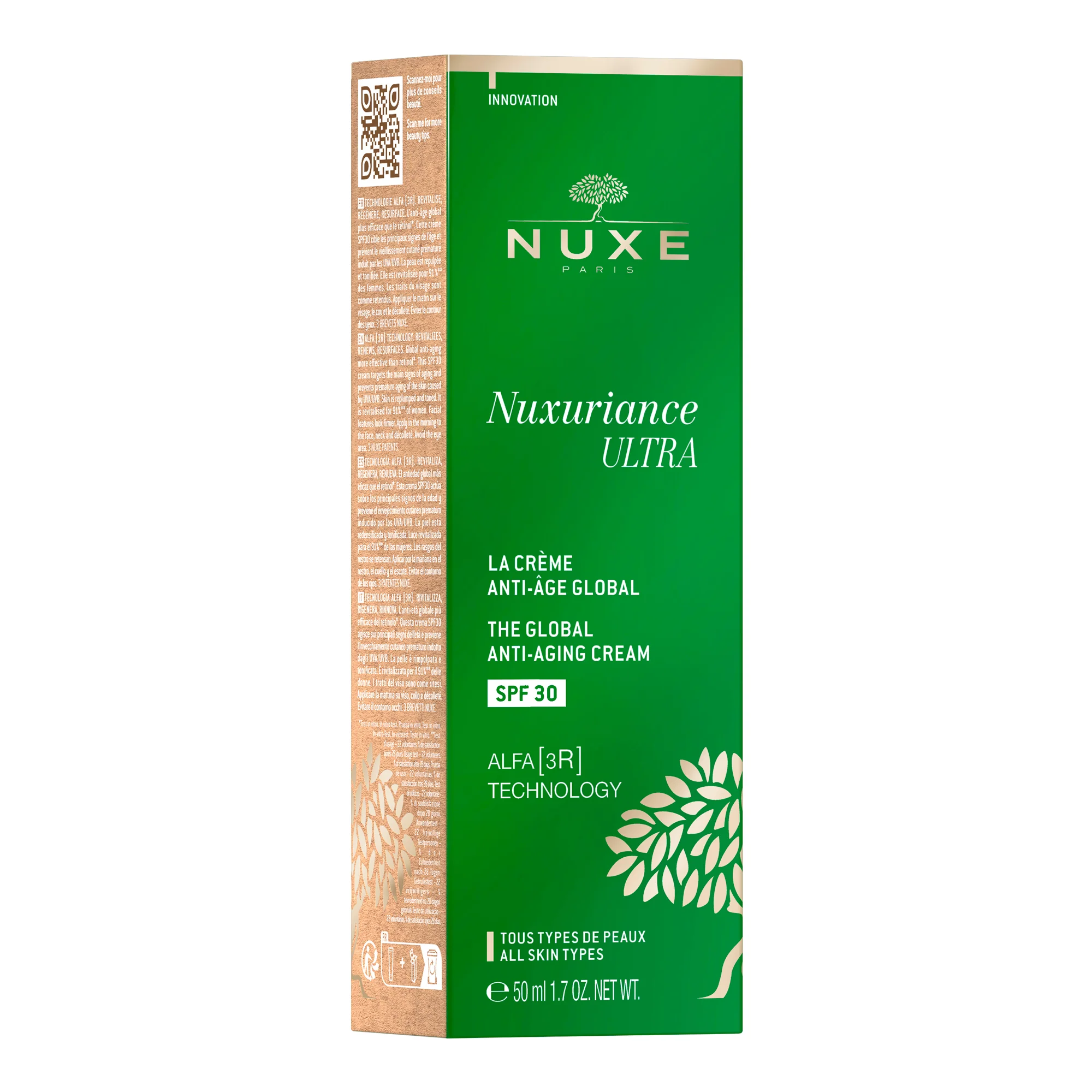 Nuxuriance Ultra Global Anti-Aging Cream SPF30 - Dagcrème tegen rimpels, dagcrème met globale werking, beschermende behandelingen