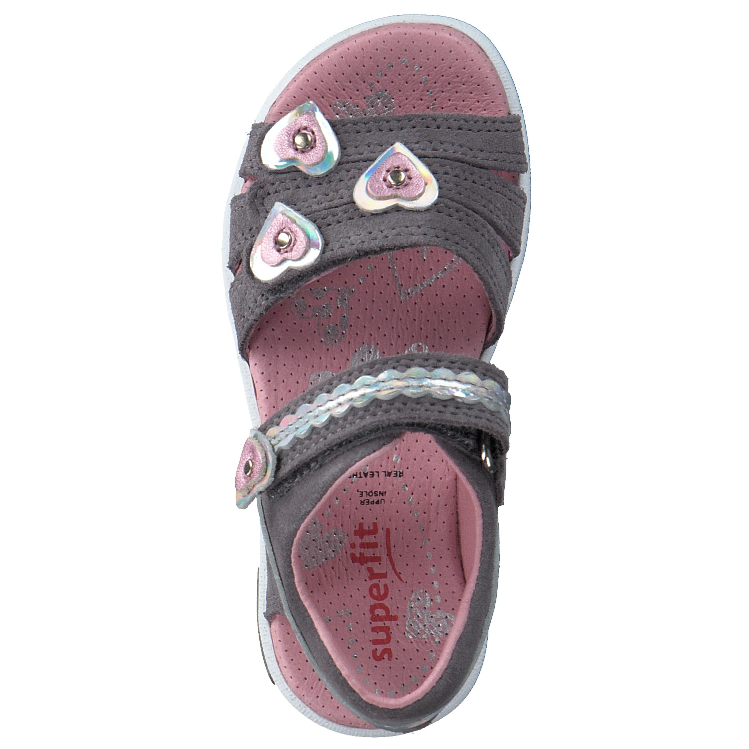 Superfit EMILY 06133, Sandalen (Kinder), Kinder, HELLGRAU/ROSA