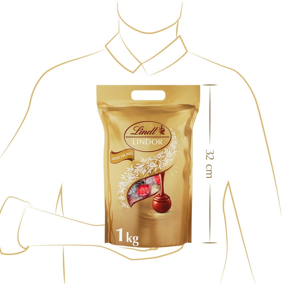 LINDOR Kugel Beutel Mischung, 1000g