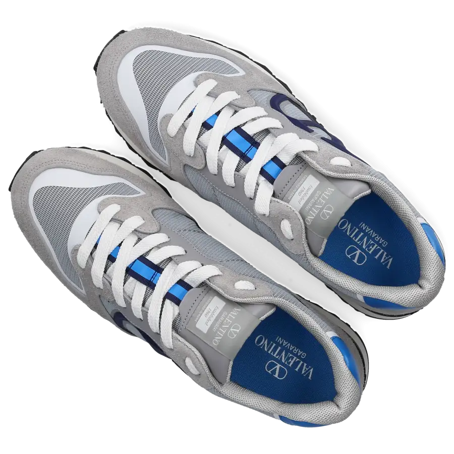 Valentino Garavani - Sneaker low VLOGO PACE Veloursleder - blau
