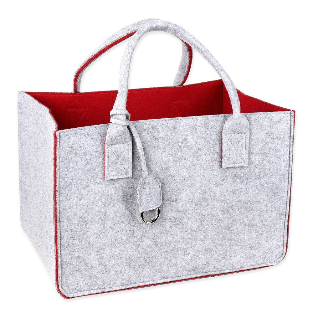 Schramm Henkeltasche Schramm® Filztasche in 7 Farben 40x27x27cm Kaminholztasche Einkaufstasche Aufbewahrungstasche Filz Tasche Filztaschen