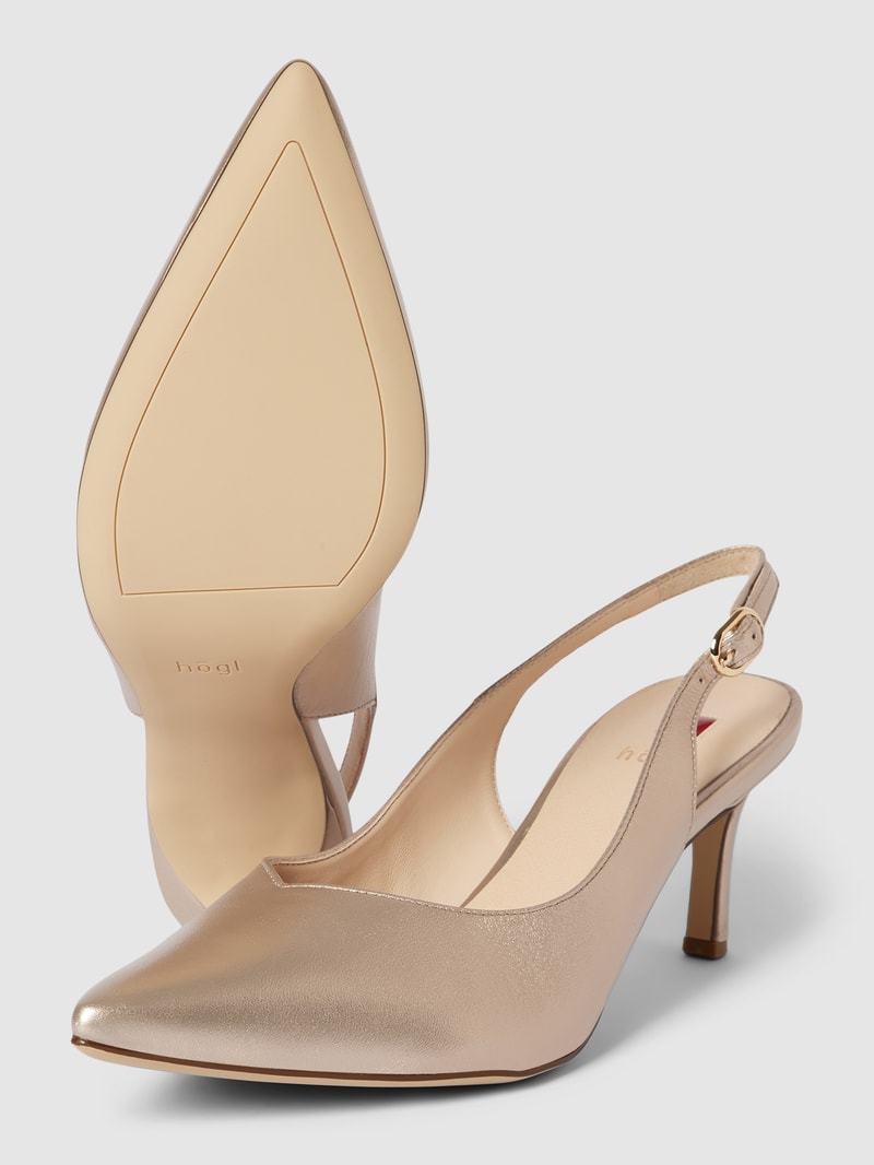 Pumps mit offenem Fersenbereich Modell 'Boulebard' in gold