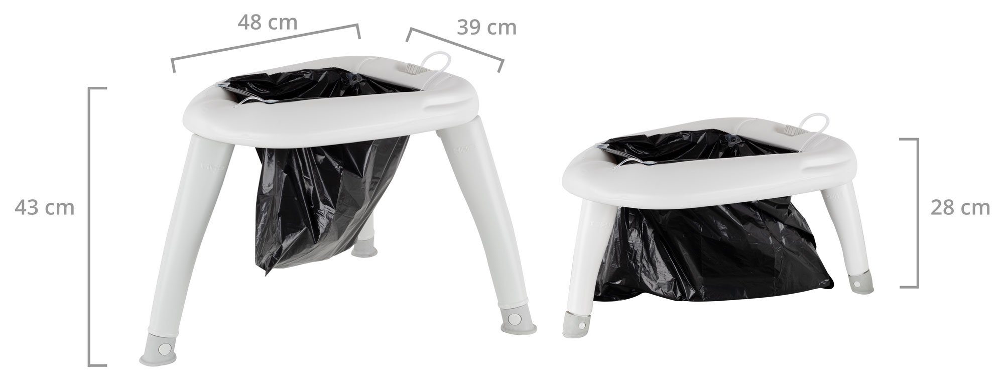 Stagecaptain Campingtoilette Camping Toilette - Outdoor- und Reise-WC - Für Kinder und Erwachsene, (Quixie-2842), Mit Handwaschsprayer - Inkl. 10 Auffangbeutel