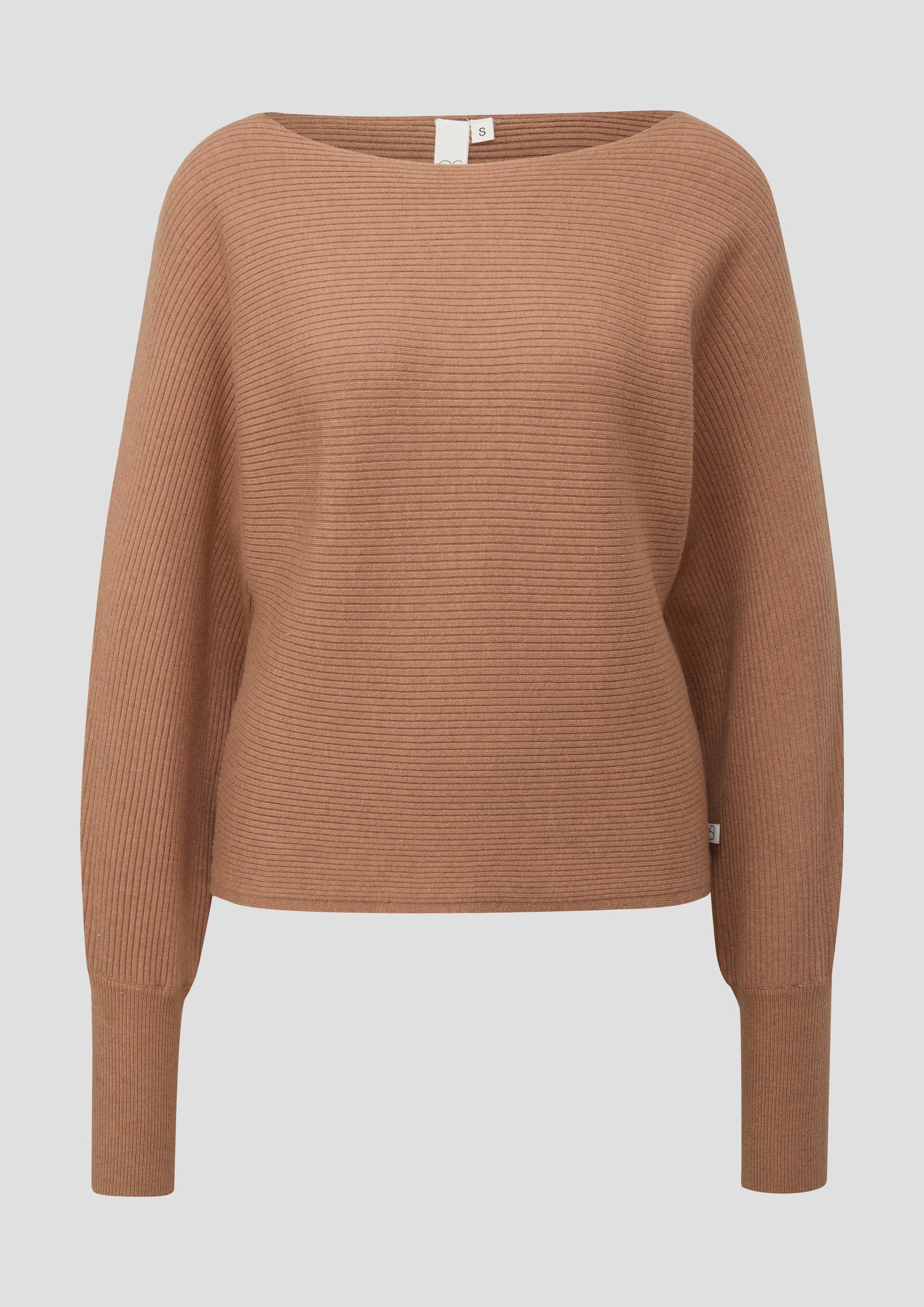 Rippstrickpulli mit Fledermausarm  2144100-8457