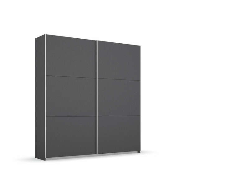 Rauch Möbel rauch Kleiderschrank Schwebetürenschrank Aurelio grau metallic 175 cm Breit