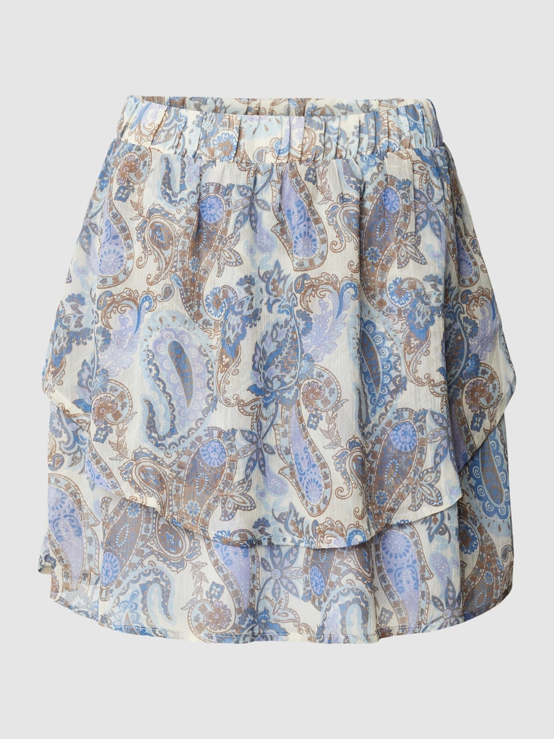 Minirock mit Paisley-Muster Modell 'VIAVELINE' in hellblau