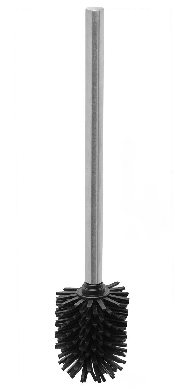Weles AMARE Luxus Silikon WC-Bürste belüftet mit Wandhalterung Edelstahl/Glas, 37,5 x 11,5 x 9 cm