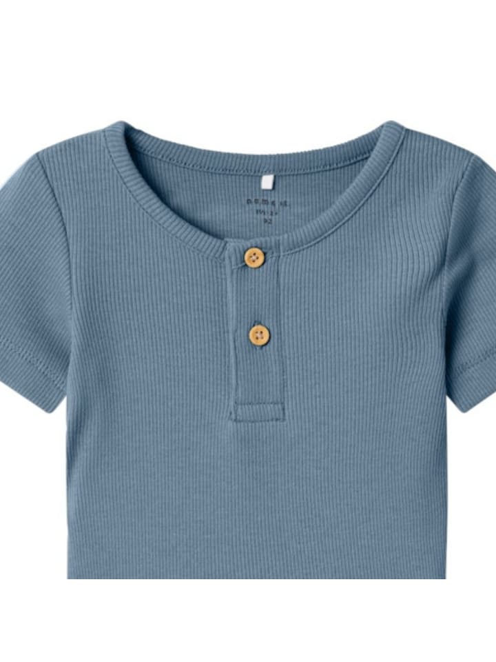 name it Rib Baby Body Kurzarm in Blau günstig kaufen
