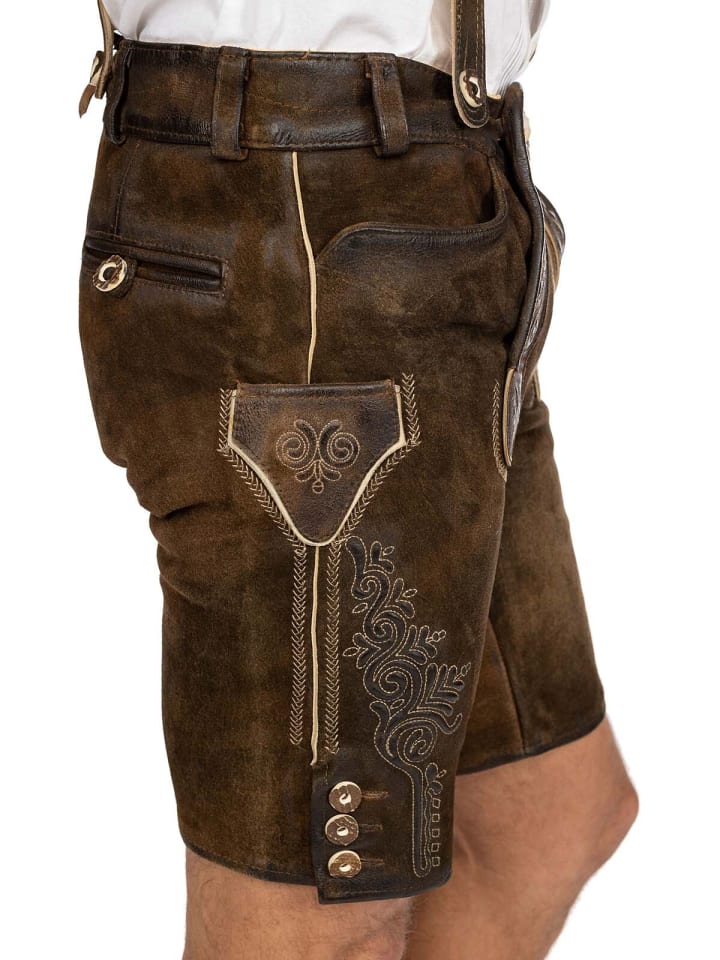 MADDOX Lederhose RAFAEL in dunkelbraun günstig kaufen