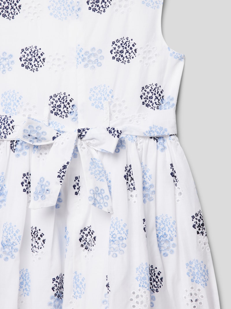Minikleid mit floralem Muster in bleu