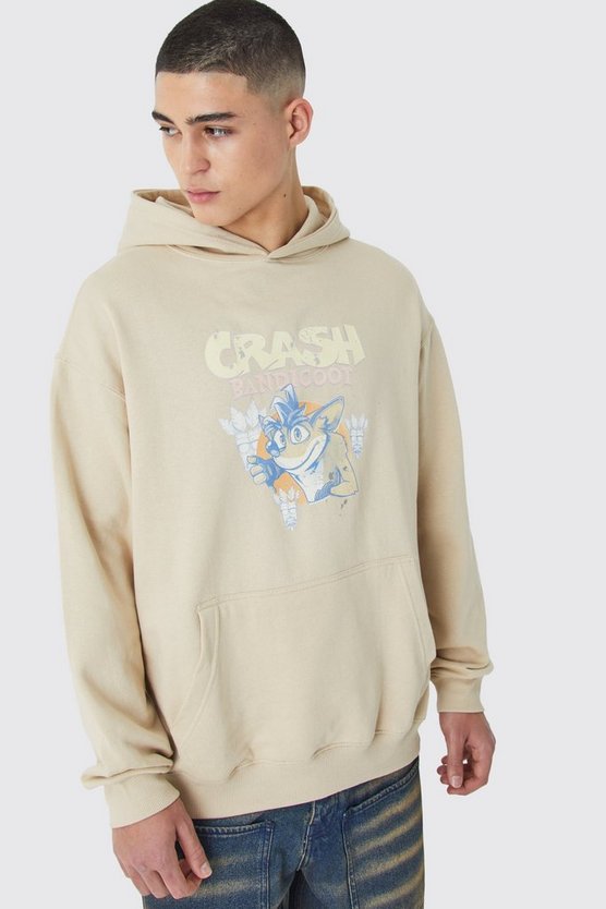 Oversize Hoodie mit lizenziertem Crush Bandicoot Print