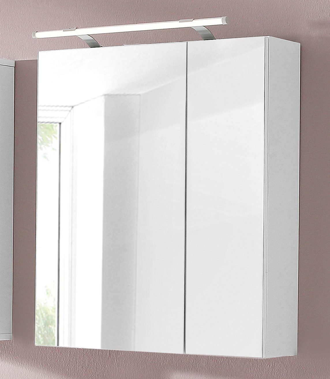 Schildmeyer Spiegelschrank Dorina Breite 60 cm, 2-türig, LED-Beleuchtung, Schalter-/Steckdosenbox