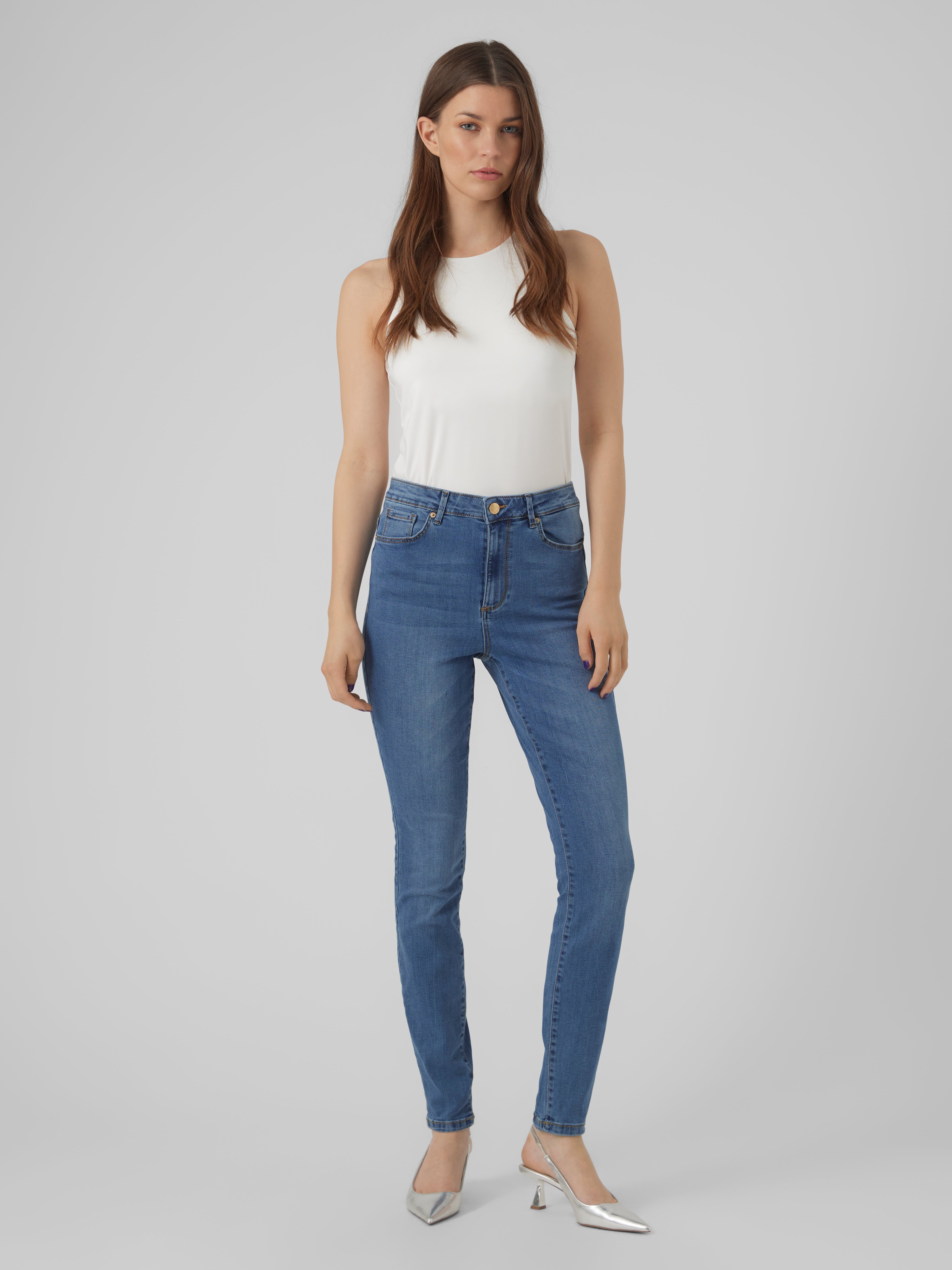 VMSOPHIA Hohe Taille Skinny Fit Jeans