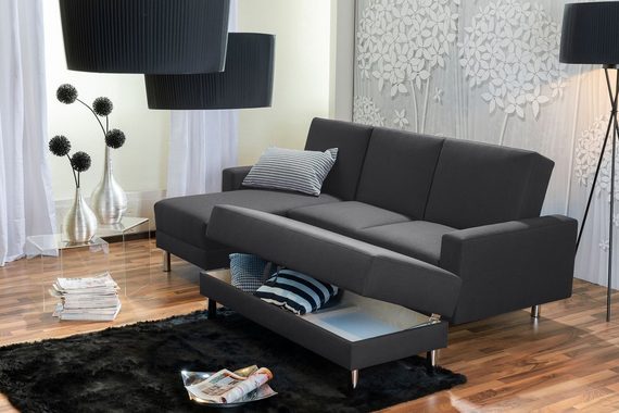 Max Winzer® Loungesofa Just Fashion Funktionssofa Flachgewebe graphit, 1 Stück, Made in Germany