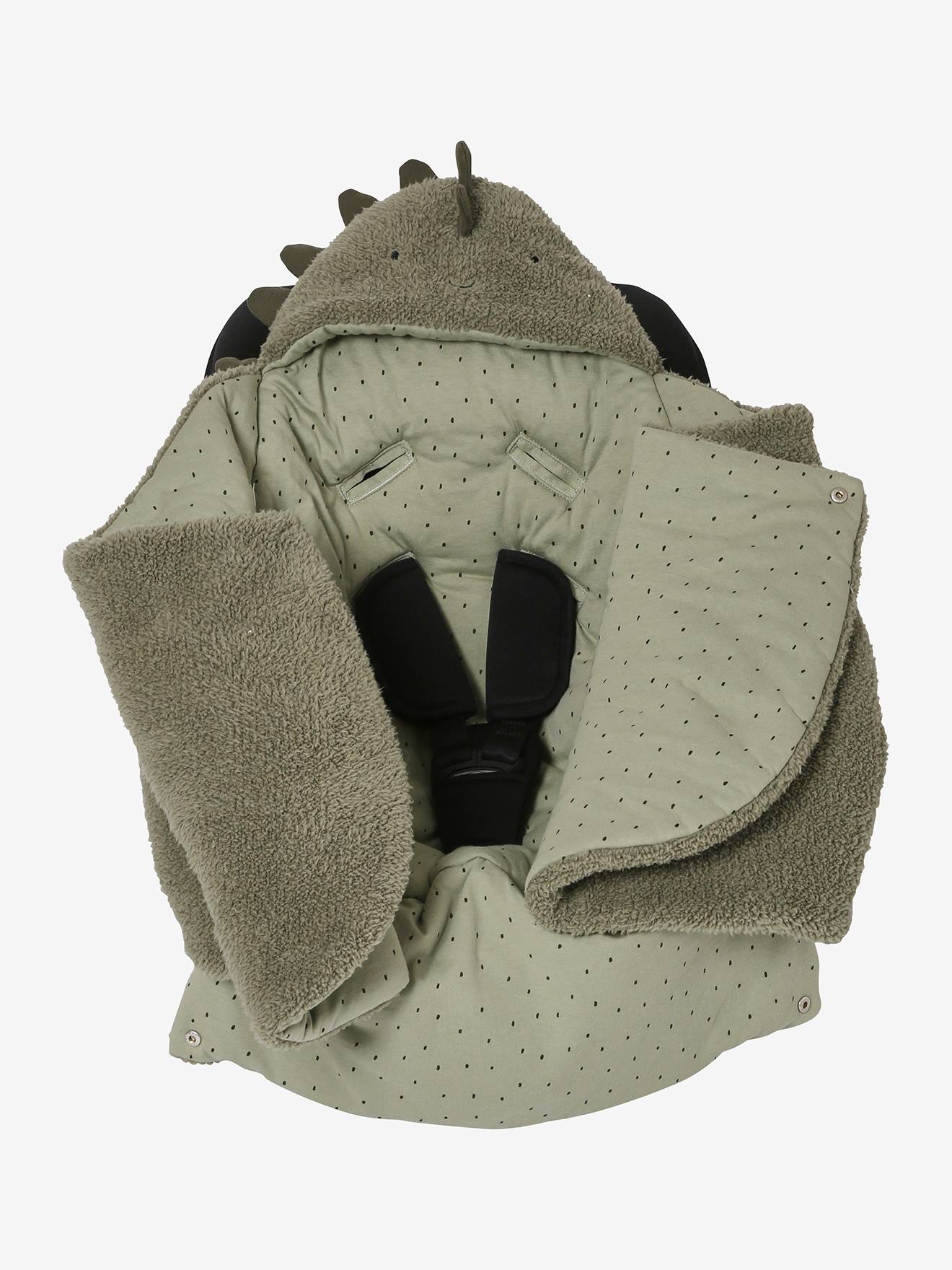 Nid d'ange transformable en peluche Ourson gris souris