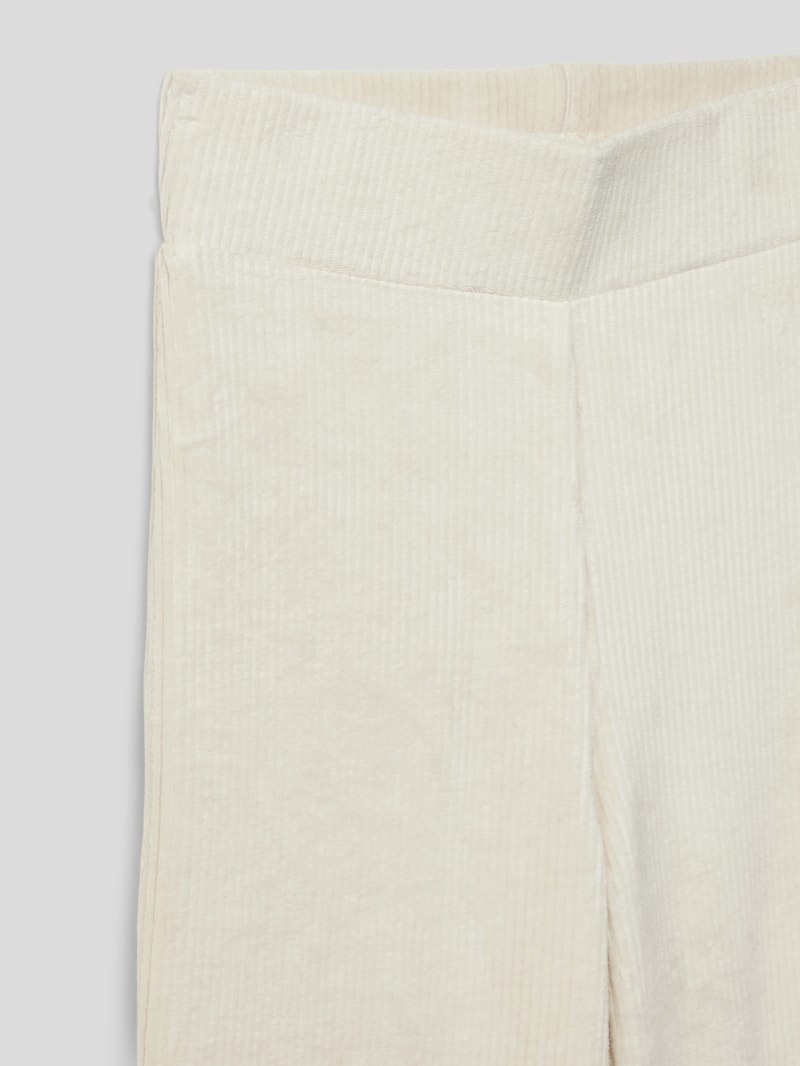 Bootcut Leggings aus Cord in offwhite