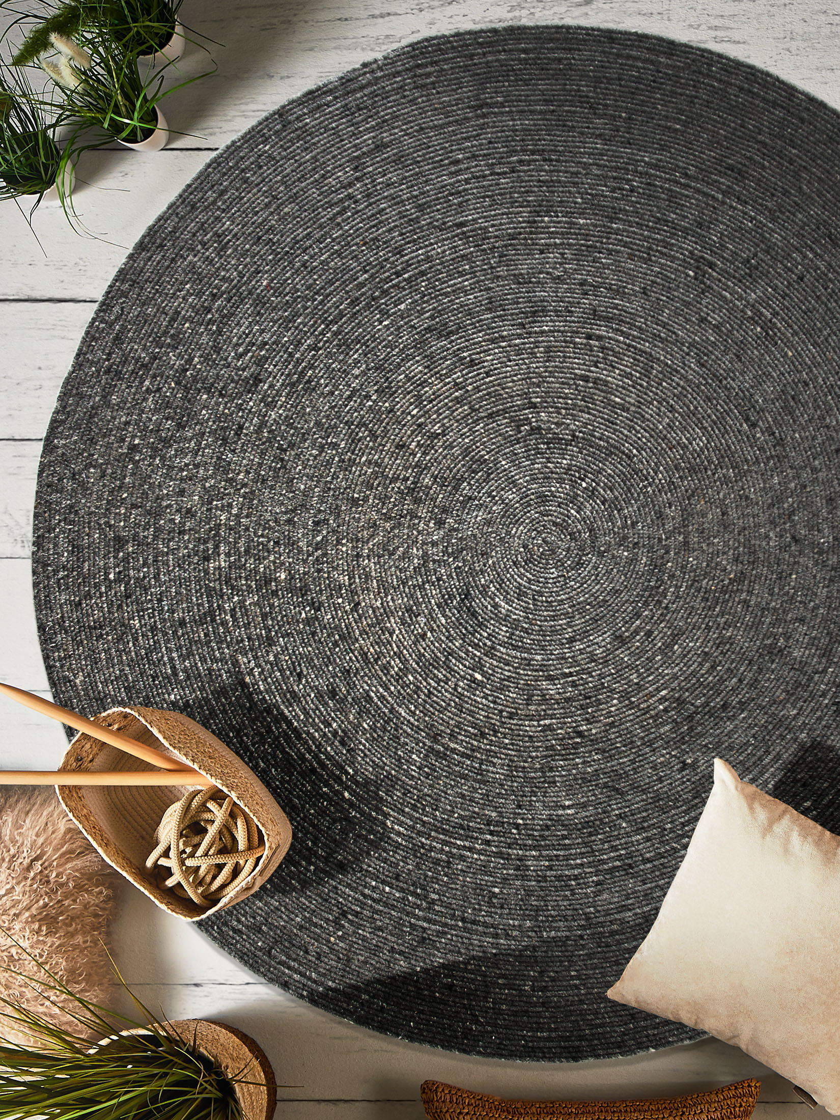 Björna Woll-Teppich, Dark Grey