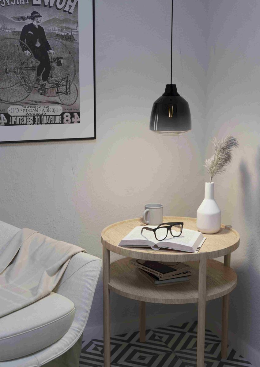 Roomio 1-flg Pendelleuchte No. 9803 Schwarz Grau