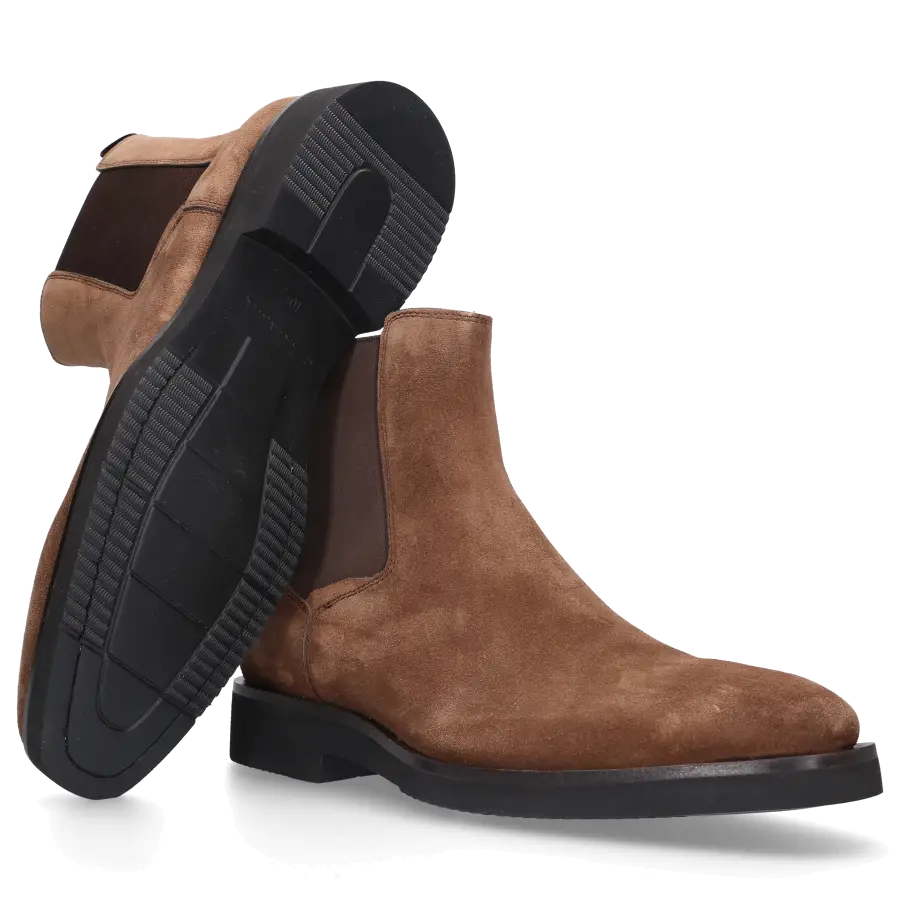 Santoni - Chelsea Boots 17759 Veloursleder - braun