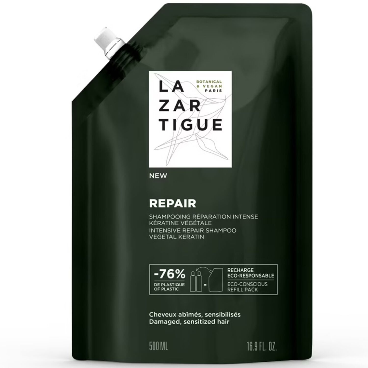 Lazartigue Repair Shampooing Eco Recharge 500 ml