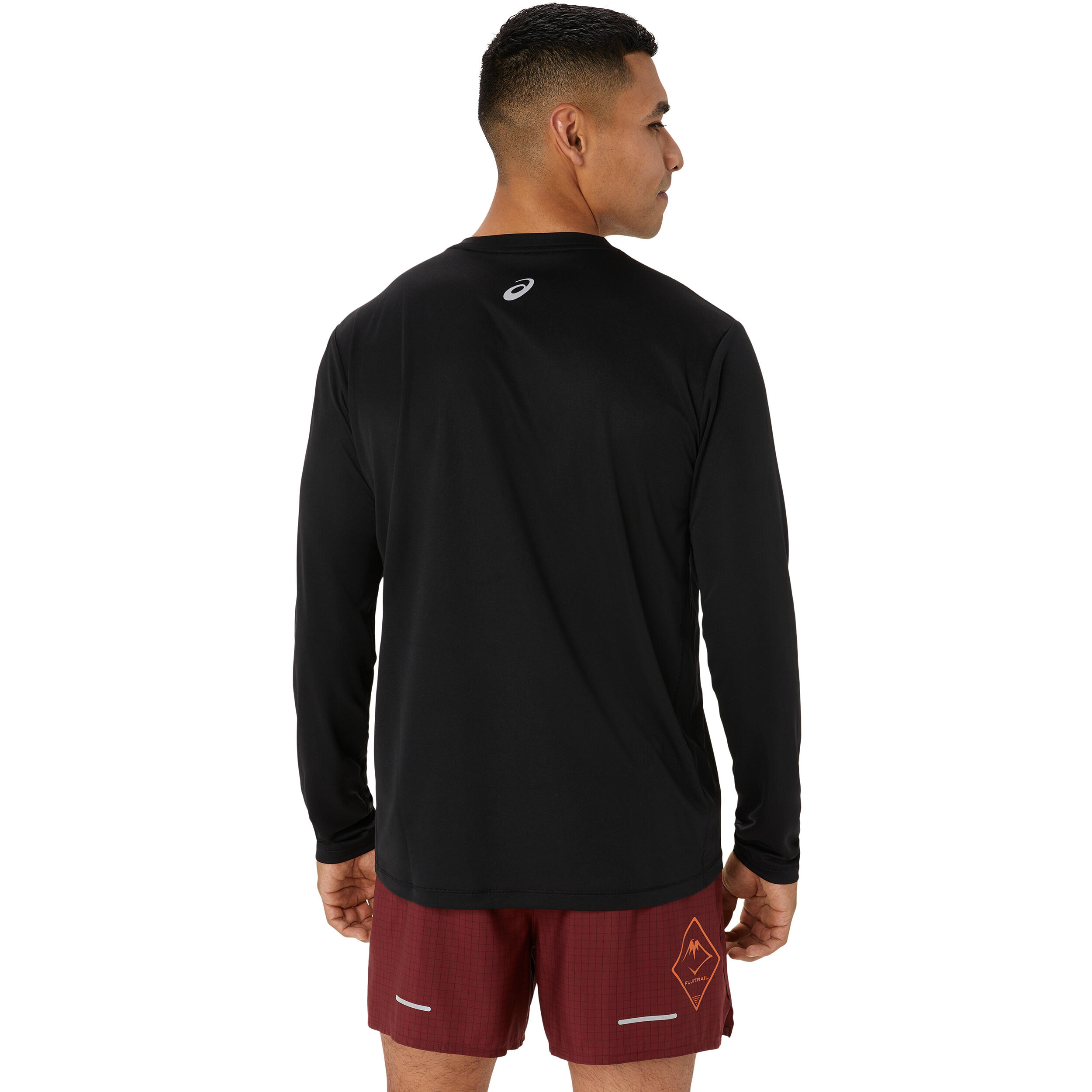 Fujitrail Logo Lauftop Herren - Schwarz, Dunkelrot