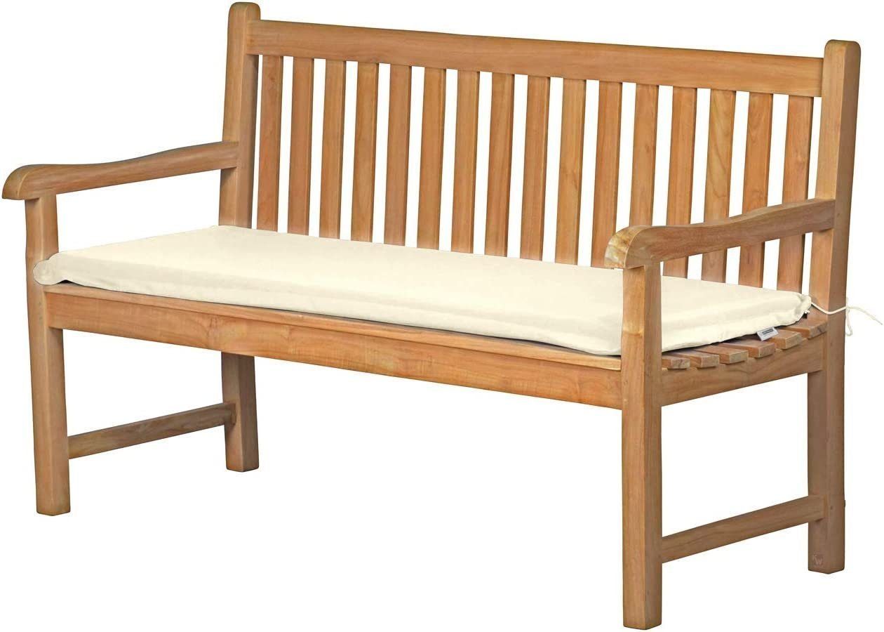 Kai Wiechmann Bankauflage Sitzauflage 100 - 190 x 47 cm als Polster für Holzbank made in Germany, waschbares und UV-beständiges Bank Sitzpolster
