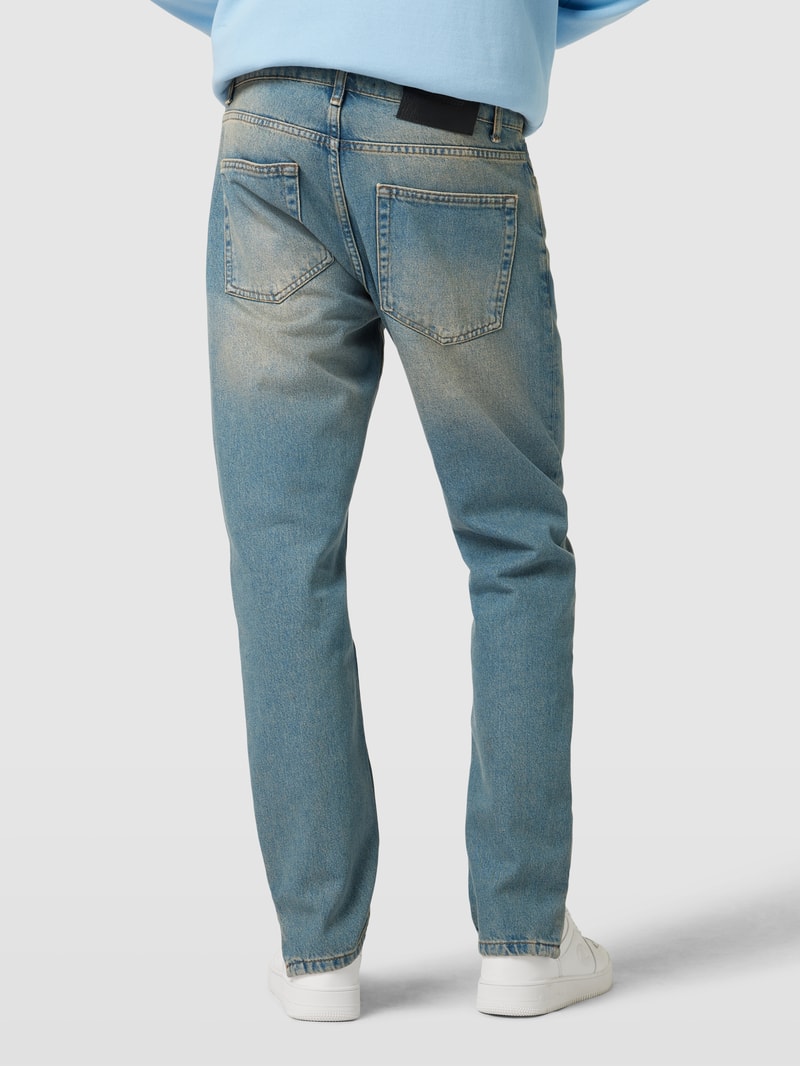 Jeans mit Label-Stitching Modell 'CARPE' in jeans