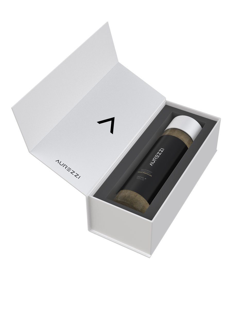 AUREZZI Mundspülung, Aurezzi 24K Gold Mundwasser Schwarz