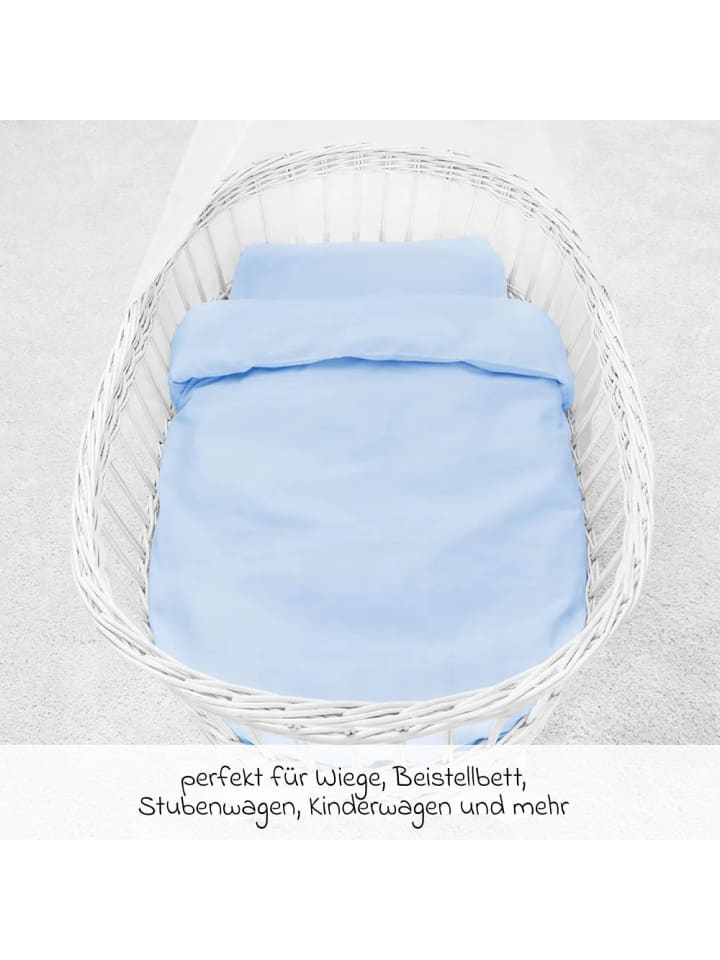 Makian Bettwäsche 80 x 80 cm - Uni Hellblau in blau günstig kaufen onesize