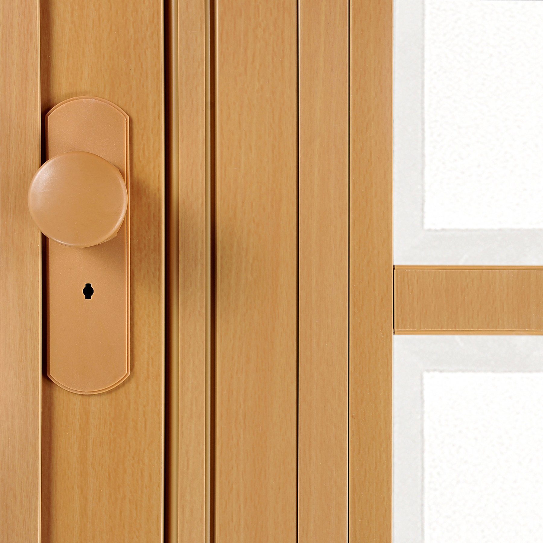 Standom Falttür Schiebetür Buche (Erle) Fenster Schloss H. 203 cm Türbreite bis 85 cm