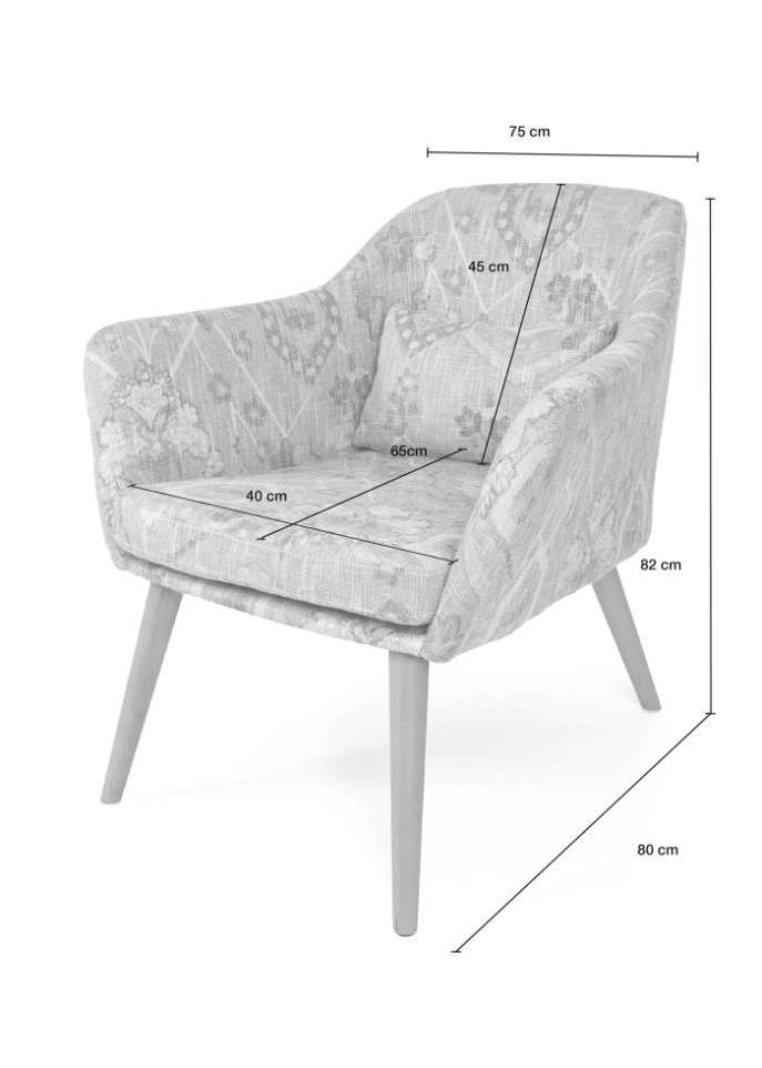 Sessel in Kelim Optik