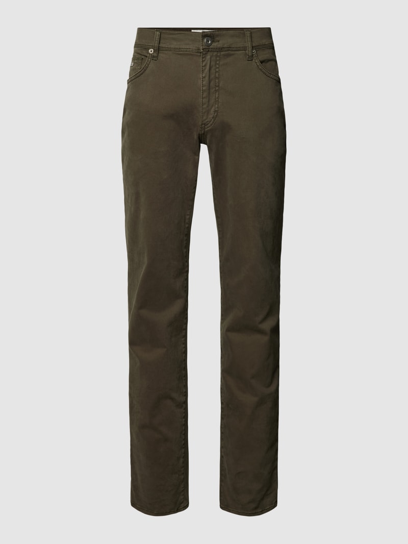 Hose im 5-Pocket-Design Modell 'Cadiz' in olivgrün