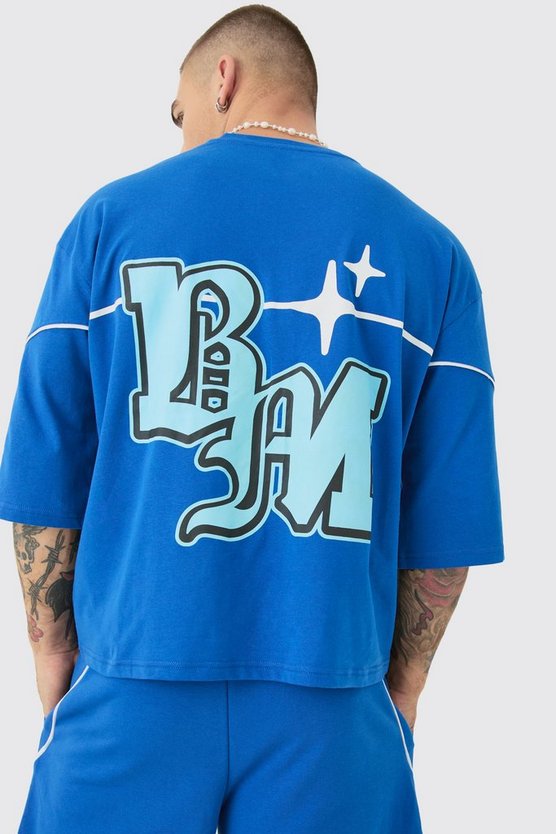 Kastiges Oversize T-Shirt und Shorts mit halben Ärmeln