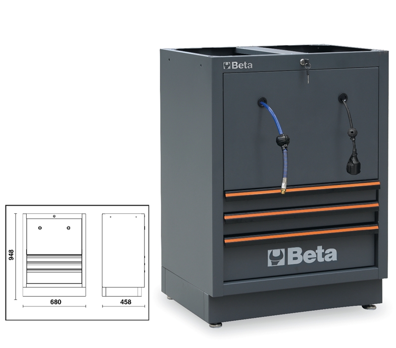 Beta 045000247 C45Pro Act-Fixed Module se 3 zásuvkami