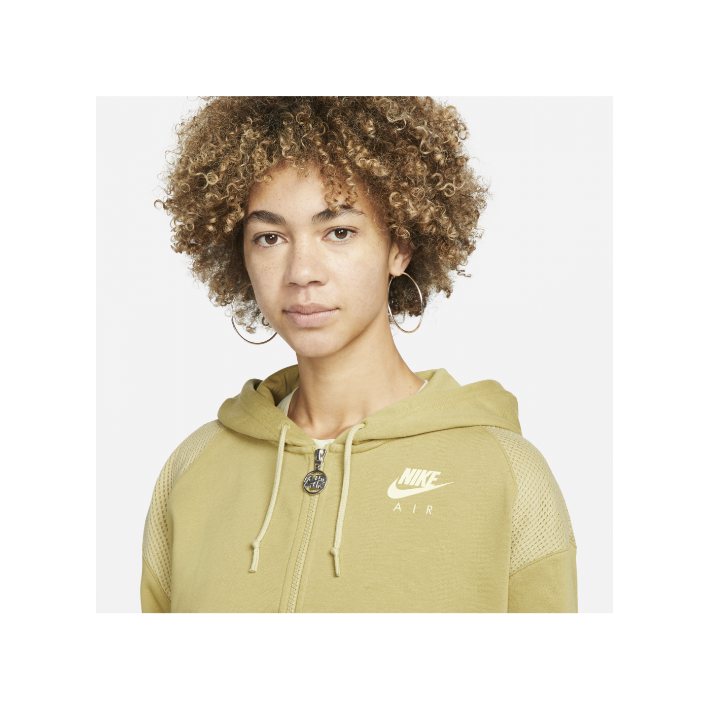 Nike Air Oversized Kapuzenjacke Damen Gelb F769