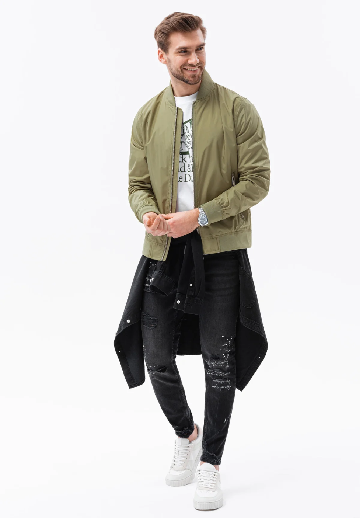 Chaqueta bomber ombré