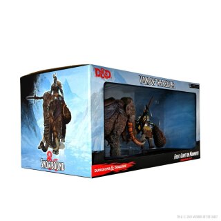 D&D Icons of the Realms Miniatures: Snowbound Frost Giant and Mammoth Premium Set (2)
