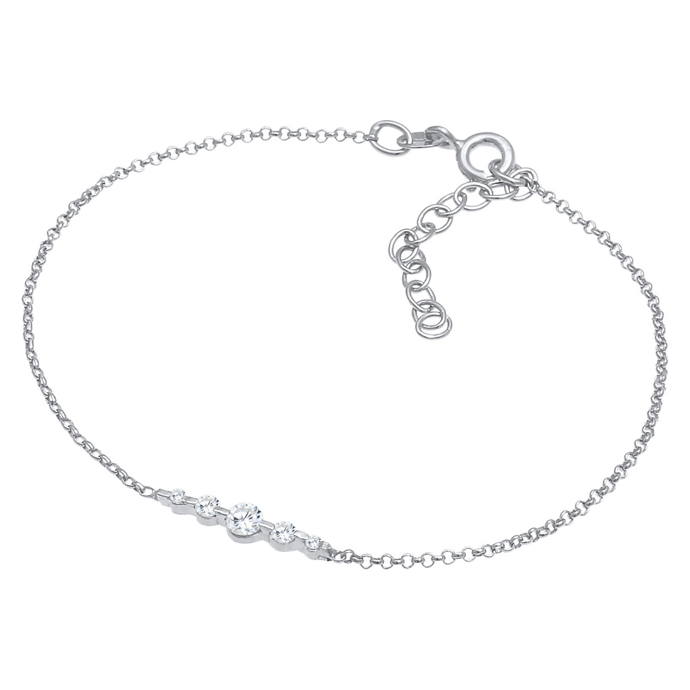 Elli Elli Bracelet Femmes Classique Étincelant Réglable avec Cristaux de Zirconium en  Bracelet