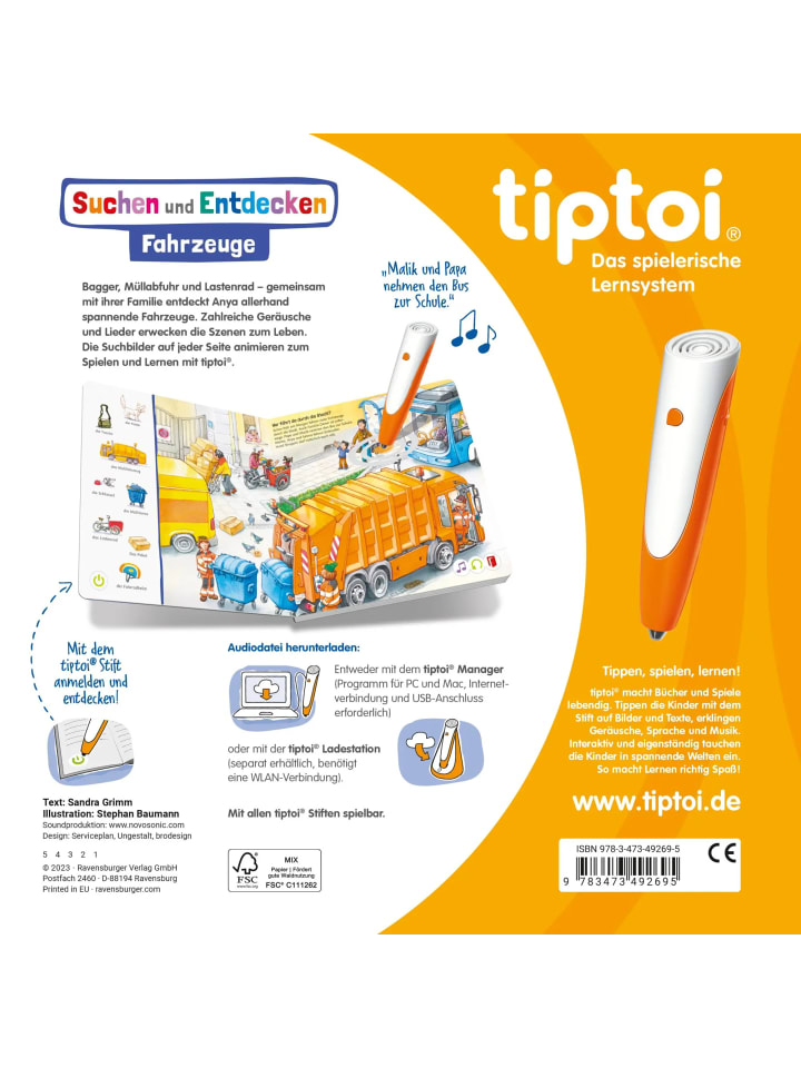 Ravensburger tiptoi® Suchen und Entdecken - Fahrzeuge günstig kaufen onesize
